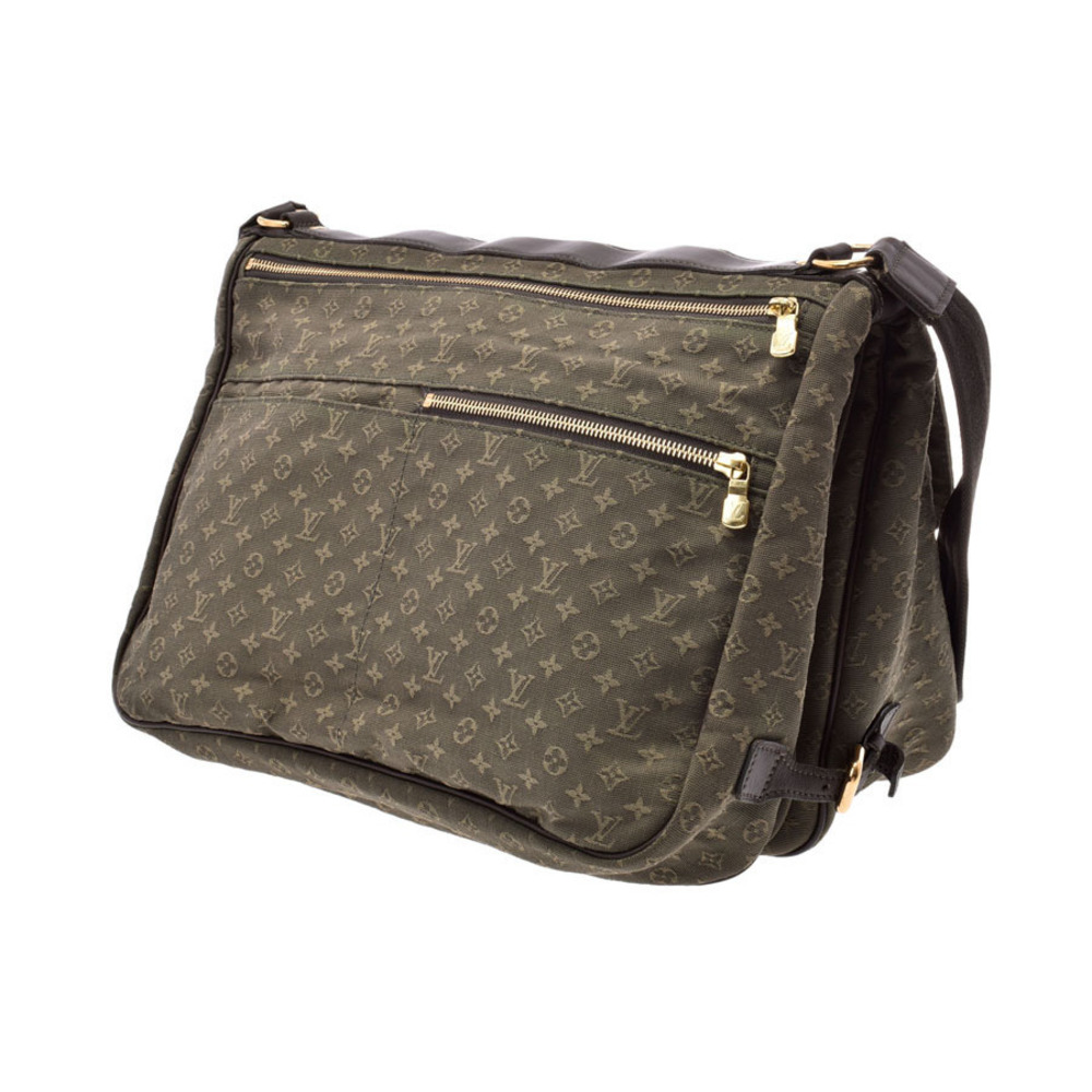 Louis Vuitton Bag Leather Green Monogram Khaki Maman Sac